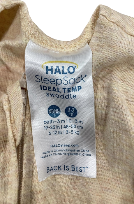 Shop Halo IdealTemp SleepSack Swaddle, Newborn, Oatmeal Pink at GoodBuy Gear
