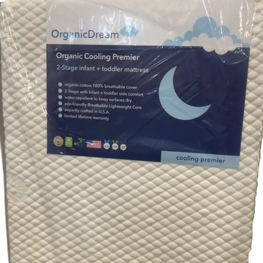Shop Organic Dream Cooling Premier 2-Stage Crib and Toddler Mattress, White at GoodBuy Gear