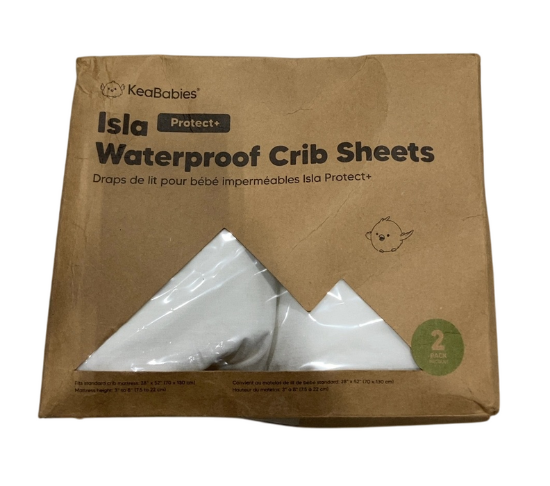 Shop KeaBabies Isla Protect+ Waterproof Baby Crib Sheets 2 Pack, Soft White at GoodBuy Gear