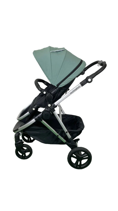 Shop Mockingbird Single 2.0 Stroller, Sage, Windowpane, Silver With Black Leather, 2025 at GoodBuy Gear