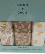 Shop Aden + Anais Silky Soft Swaddles, 3 Pack, Natural Woodland at GoodBuy Gear