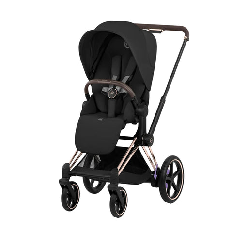 Shop Cybex E-PRIAM Electric Stroller, Rose Gold, Sepia Black, with Battery, 2026 at GoodBuy Gear