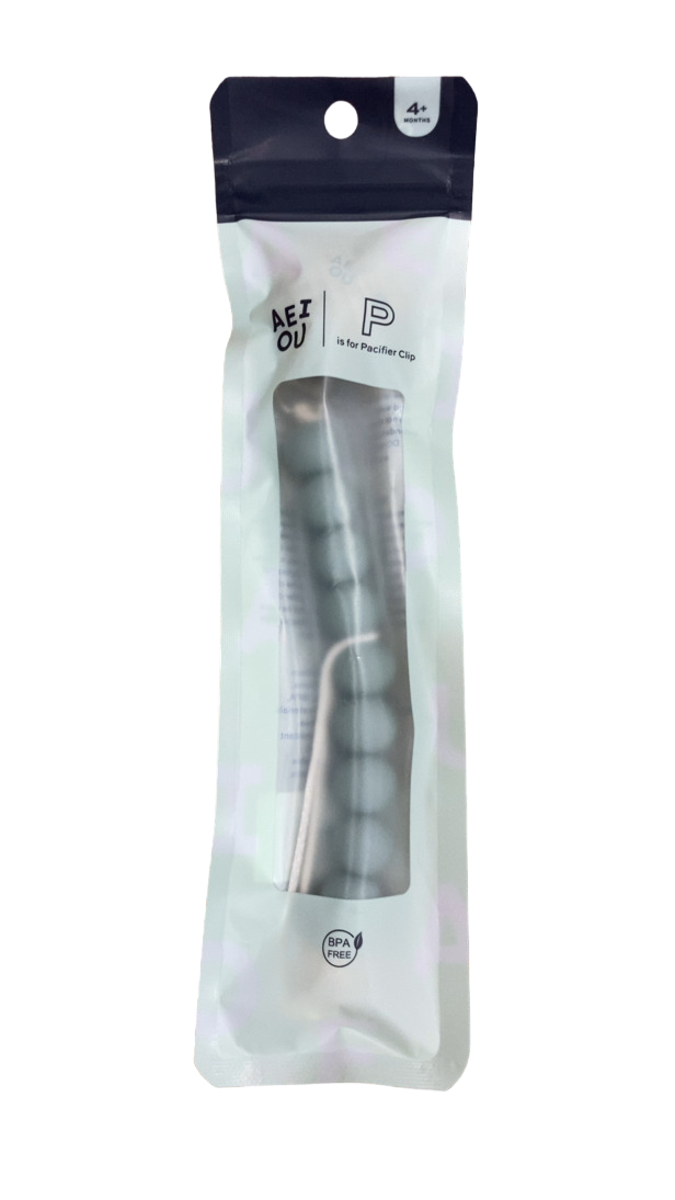 AEIOU Silicone Pacifier Clip, Sage — GoodBuy Gear