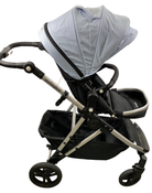Shop Mockingbird Single to Double 2.0 Stroller, 2024, Silver With Black Leather, Sky, Watercolor Drops at GoodBuy Gear