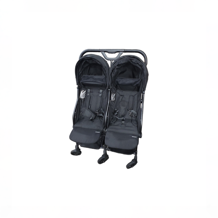 Shop Mompush Lithe Double Stroller, 2026, Black at GoodBuy Gear