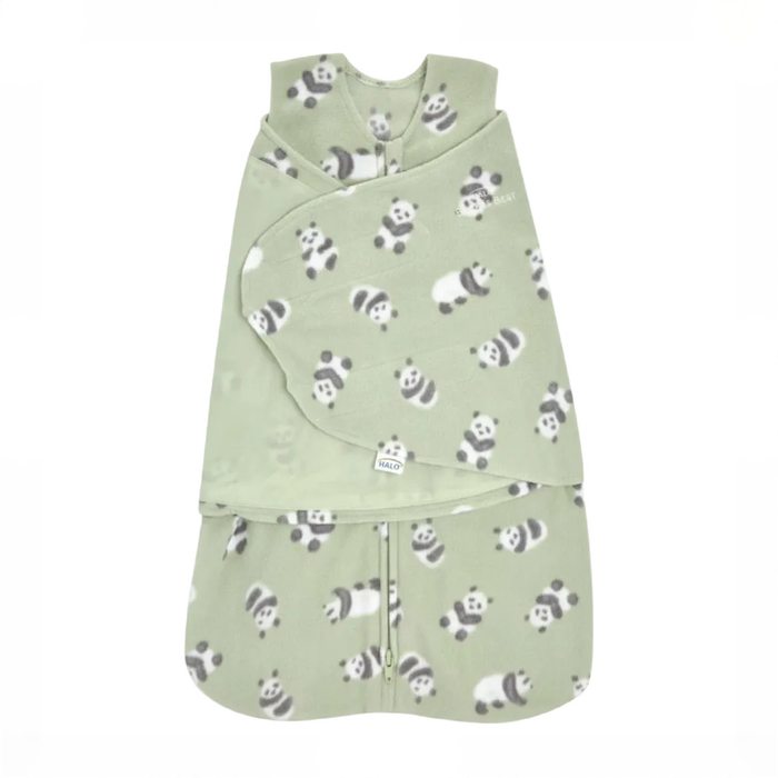 Shop Halo Micro-Fleece Swaddle, Cozy Pandas, Newborn at GoodBuy Gear