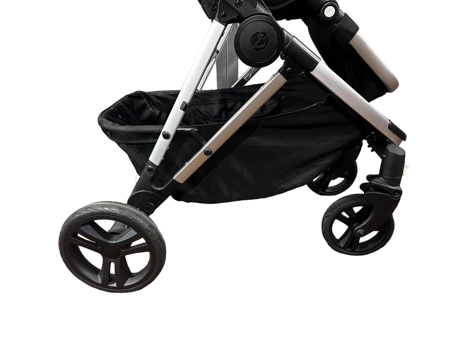 used Mockingbird Single Stroller, 2020, Black, Watercolor Drops, Silver With Black Leather