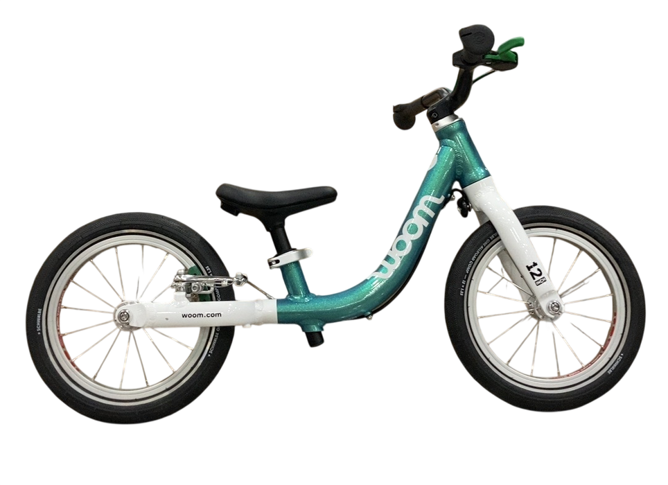 Shop Woom GO 1 Balance Bike, Metallic turquoise at GoodBuy Gear