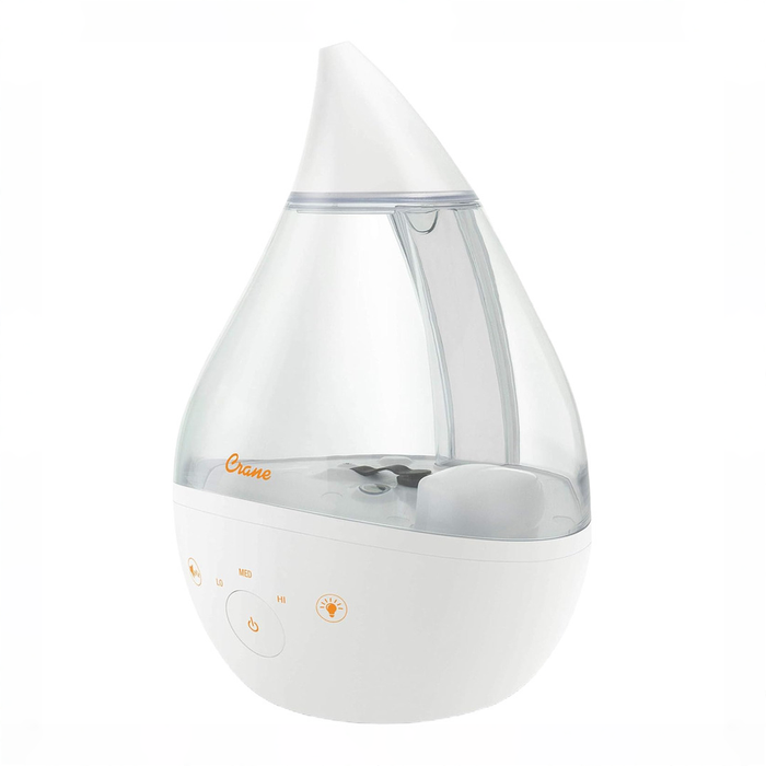 Shop Crane 4-in-1 Drop Ultrasonic Cool Mist Humidifier, Clear & White at GoodBuy Gear