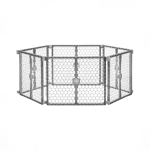 Shop Regalo 2-in-1 Plastic Play Yard and Safety Gate, Gray at GoodBuy Gear