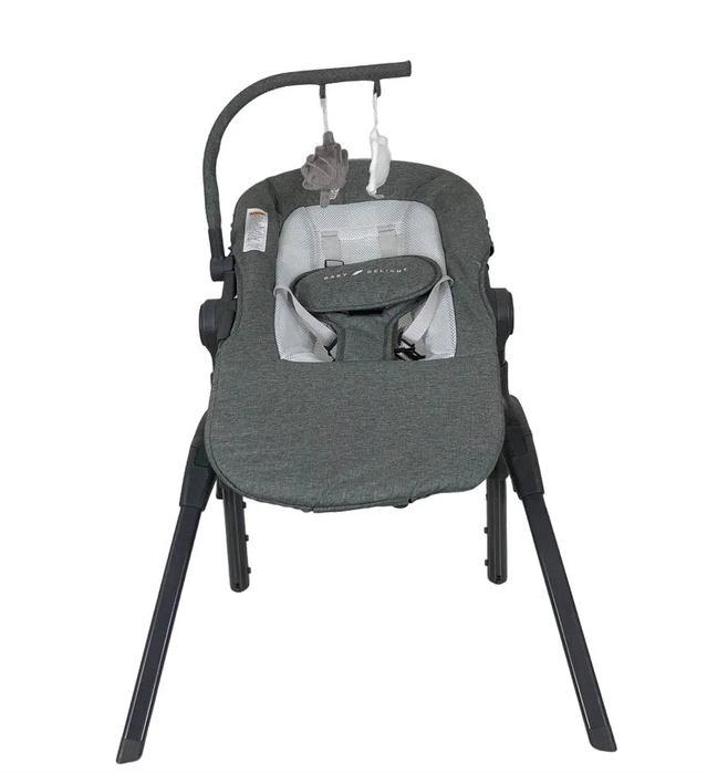 Baby Delight Bloom Soothing Adjustable Lounger, Charcoal Tweed
