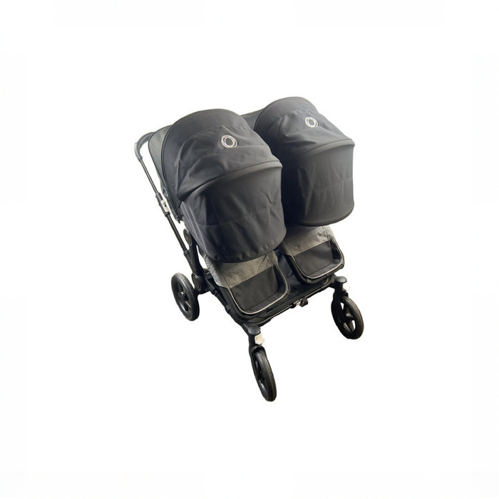 Shop DRAFT - Bugaboo Donkey 5 Duo Stroller, 2022, Black, Grey Melange, Midnight Black at GoodBuy Gear