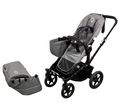 Shop Bugaboo Donkey 5 Mono Stroller, Black, Grey Melange, 2024, without Canopy at GoodBuy Gear
