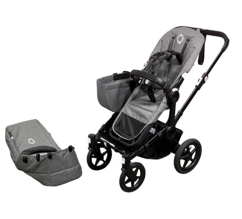 Shop Bugaboo Donkey 5 Mono Stroller, Black, Grey Melange, 2024, without Canopy at GoodBuy Gear