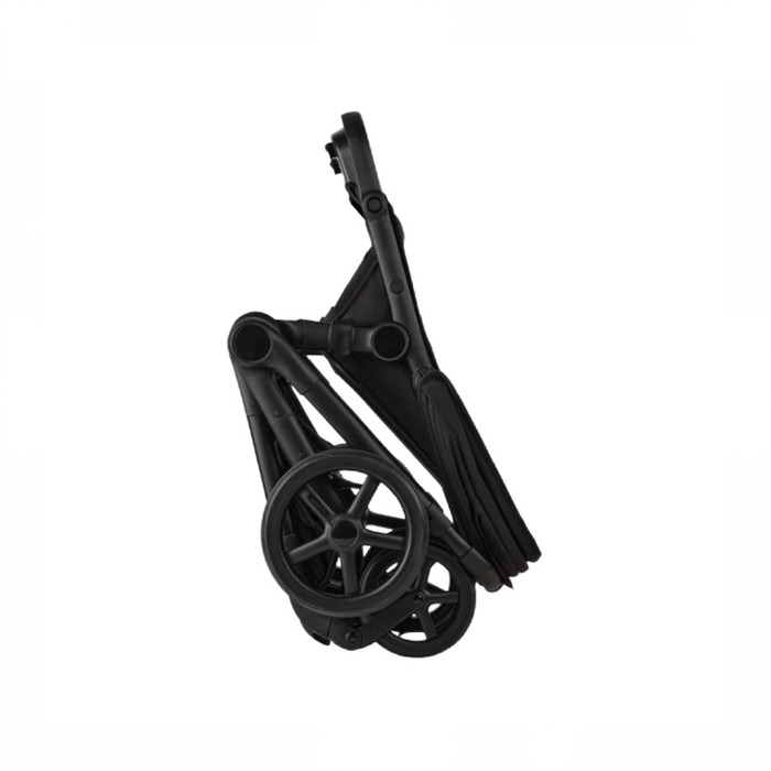 Bugaboo Kangaroo Complete Stroller + Bassinet Bundle, Midnight Black, Misty White, Black Frame