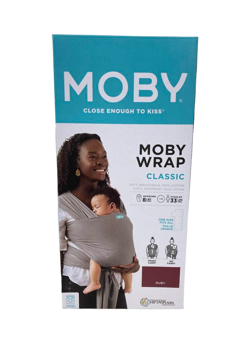 used Moby Wrap Baby Carrier, Ruby