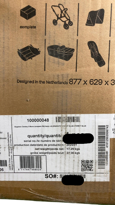 Shop Bugaboo Donkey 5 Mono Stroller, Graphite, Stormy Blue, Stormy Blue, 2025 at GoodBuy Gear