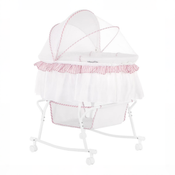 Shop Dream On Me Lacy Portable 2-in-1 Bassinet, Pink and White at GoodBuy Gear