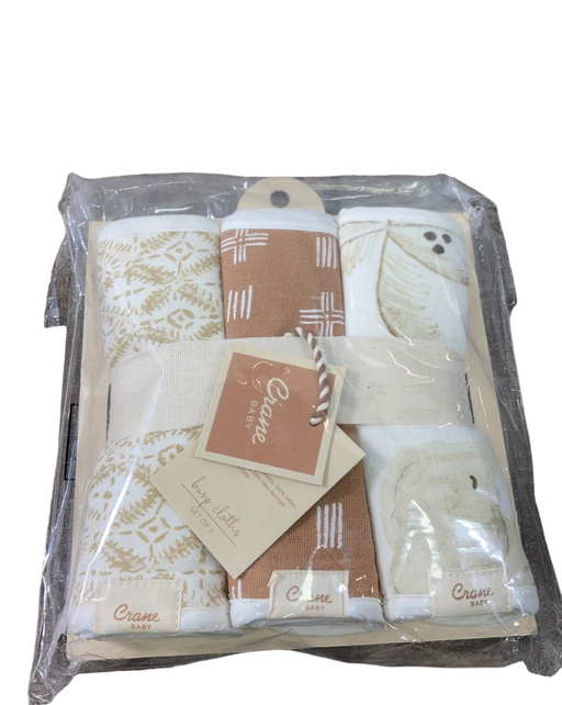 used Crane Baby Cotton Muslin Burp Cloth Set, Kendi