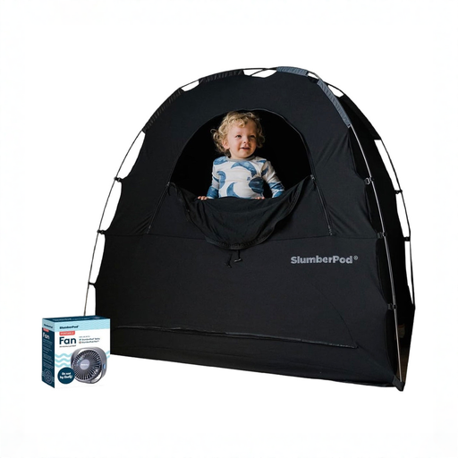 Shop SlumberPod 3.0 Sleep Canopy with Fan, Black with Gray Accents at GoodBuy Gear