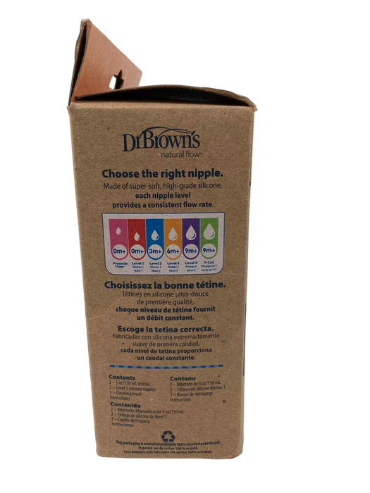 Shop Dr. Brown's Options+ Anti Colic Wide Neck Glass Bottles 2-Pack, 5 oz/150 ml at GoodBuy Gear