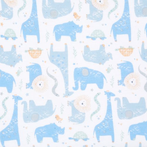 Halo SleepSack Swaddle, 1.5 TOG, Blue Safari Animals, Small