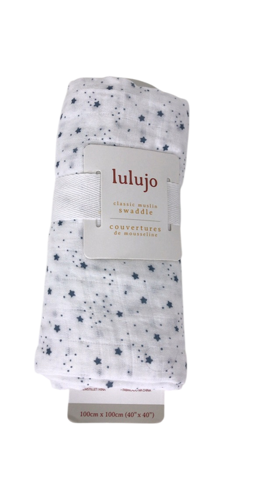 Shop Lulujo Muslin Swaddle Blanket, Star Swaddle at GoodBuy Gear