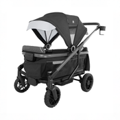 Shop Evenflo Shyft Rideshare All-Terrain Performance Stroller Wagon, 2023, Sterling Black at GoodBuy Gear