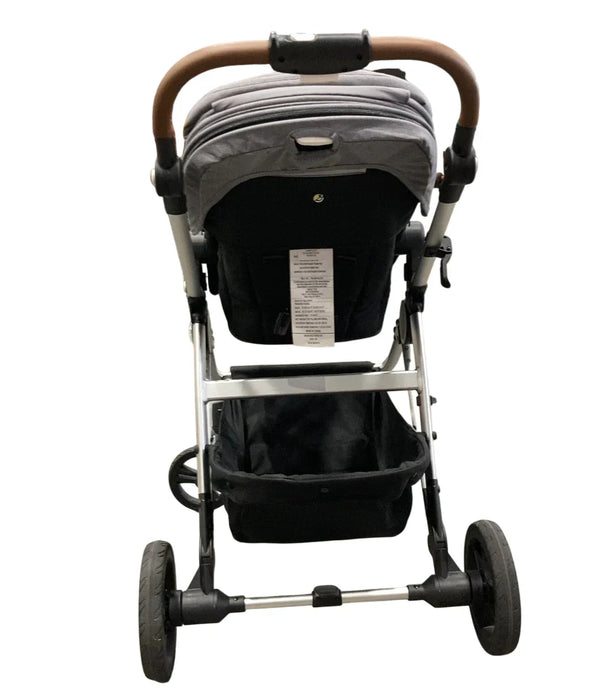Mockingbird Single to Double 2.0 Stroller, Heather grey, Silver With Penny Leather, 2024, Solid Grey