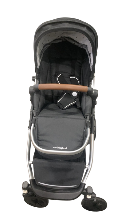 Shop Mockingbird Single to Double 2.0 Stroller, Black, Watercolor Drops, Silver With Penny Leather, 2025 at GoodBuy Gear