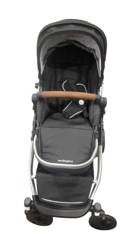 Shop Mockingbird Single to Double 2.0 Stroller, Black, Watercolor Drops, Silver With Penny Leather, 2025 at GoodBuy Gear