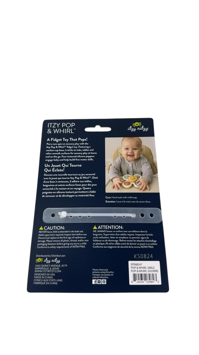 Shop Itzy Ritzy Itzy Pop & Whirl Fidget Spinner Travel & Bath Toy, Smile at GoodBuy Gear