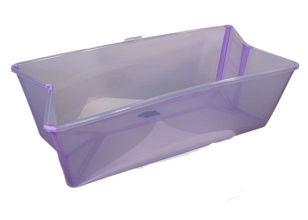 Stokke Flexi Bath Foldable Baby Bathtub, Transparent Lavendar, XLarge