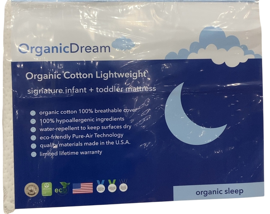 Shop Organic Dream Organic Cotton 2-Stage Lightweight Ultra Crib Mattress, White at GoodBuy Gear