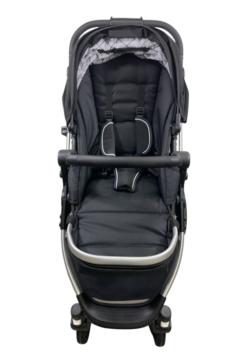 Mockingbird Single to Double 2.0 Stroller, Black, Windowpane, Silver With Black Leather, 2025