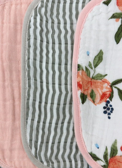 Shop Little Unicorn Cotton Muslin Classic Bib (3 Pack), Watercolor Roses at GoodBuy Gear