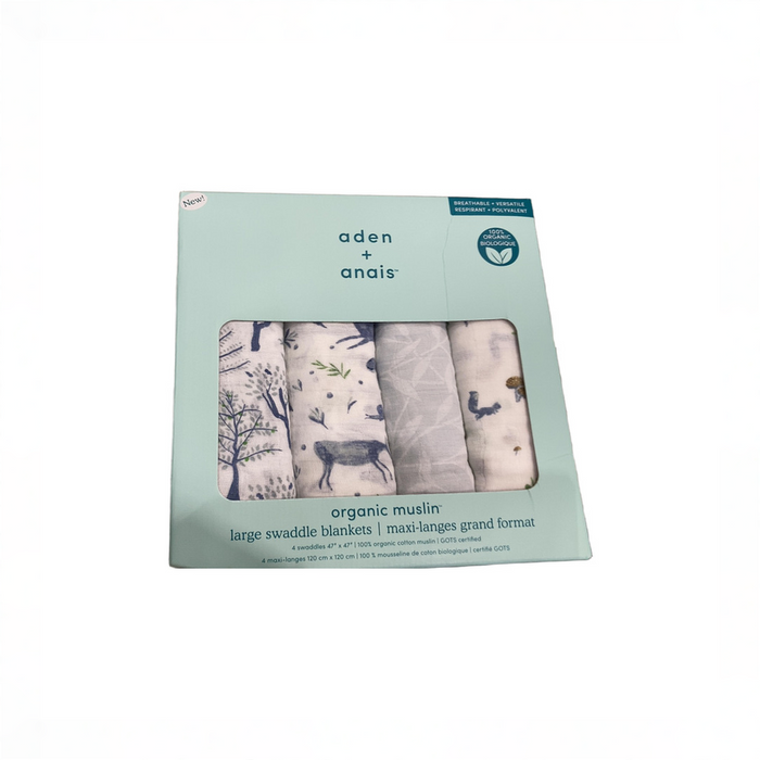 Shop Aden + Anais Cotton Muslin Swaddles Pack of 4, Outdoors at GoodBuy Gear