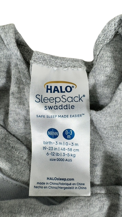 Shop Halo SleepSack Swaddle, Heather Gray, Newborn at GoodBuy Gear