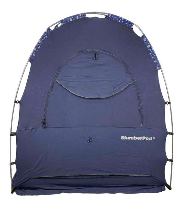 secondhand SlumberPod 3.0 Sleep Canopy, Navy with Night Sky Accents