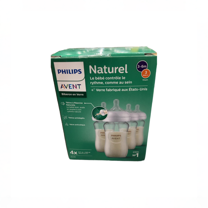 Shop Philips Avent Natural Baby Bottles, 4 Pack, 8oz, Glass at GoodBuy Gear