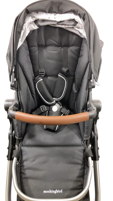 Shop Mockingbird Single to Double 2.0 Stroller, 2024, Black, Silver With Penny Leather, Watercolor Drops at GoodBuy Gear