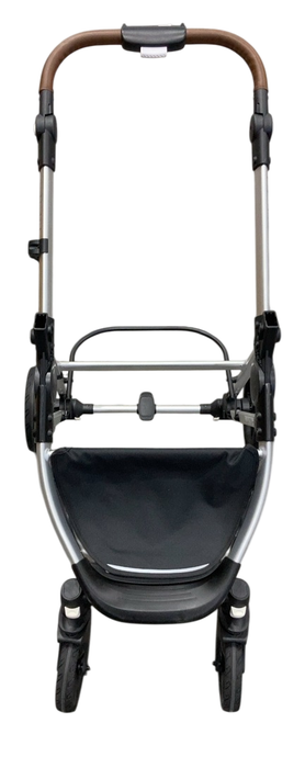 Shop Mockingbird 2.0 Single to Double Stroller Frame, 2024, Silver With Penny Leather at GoodBuy Gear