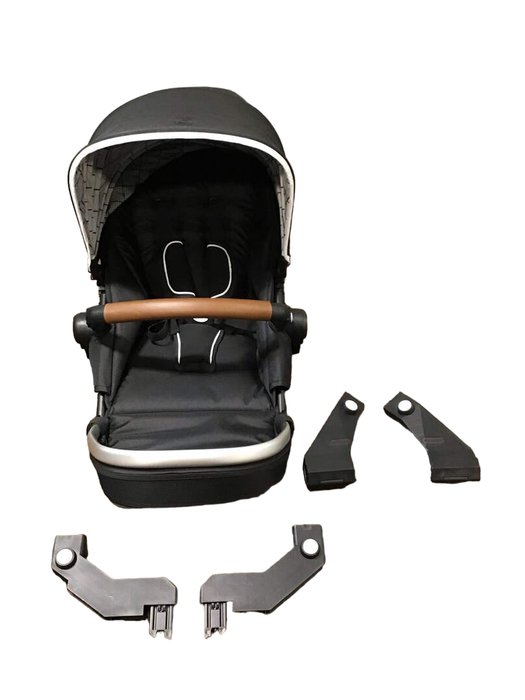 used Mockingbird 2nd Seat Kit with Extendable Canopy, 2023, Black, Windowpane, Silver with Penny Leather