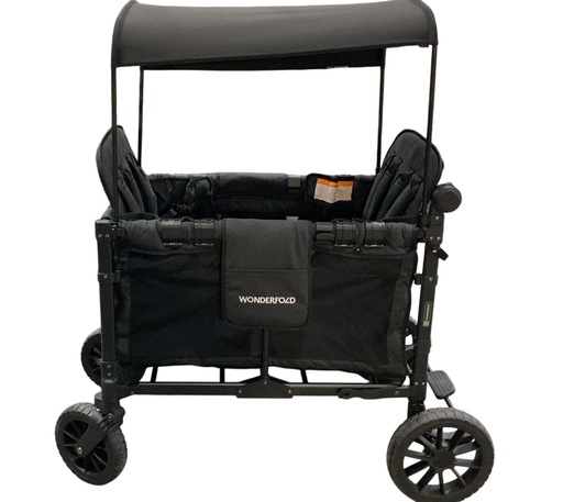 Shop Wonderfold W4 Luxe Quad Stroller Wagon, 2024, Charcoal Grey with Black Frame at GoodBuy Gear