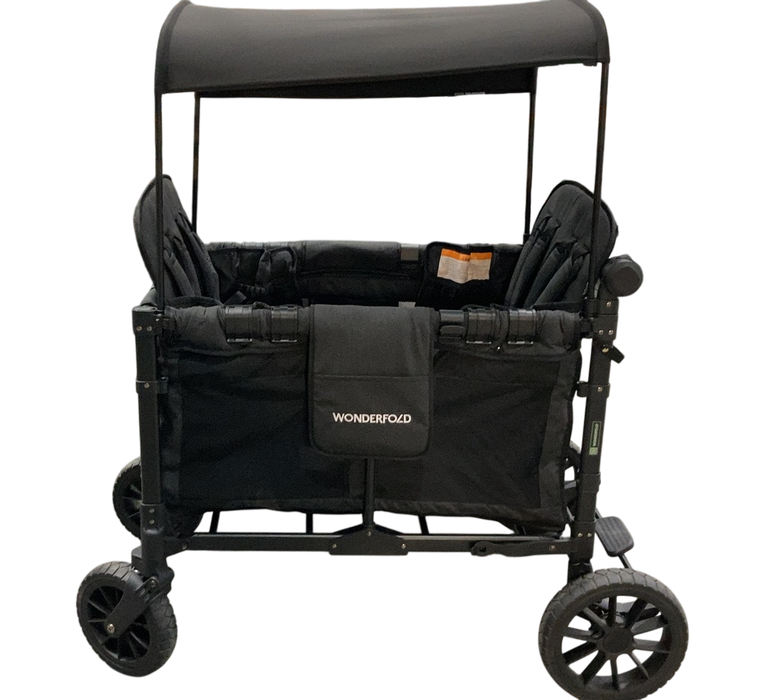 Shop Wonderfold W4 Luxe Quad Stroller Wagon, 2024, Charcoal Grey with Black Frame at GoodBuy Gear