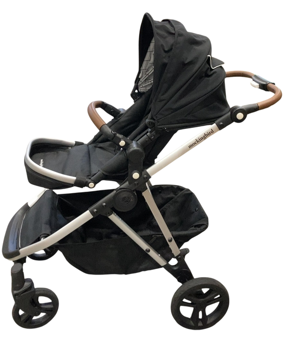 Shop Mockingbird Single to Double 2.0 Stroller, 2025, Black, Silver With Penny Leather, Windowpane at GoodBuy Gear
