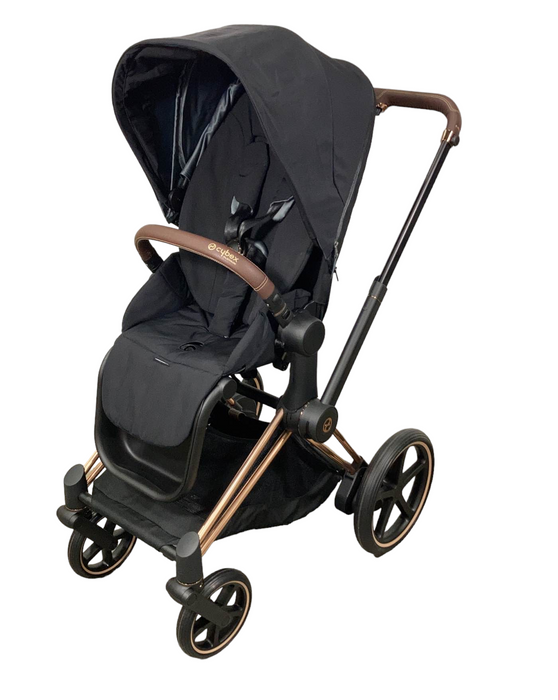 Cybex e-Priam2 Stroller, 2022, Rose Gold, Deep Black