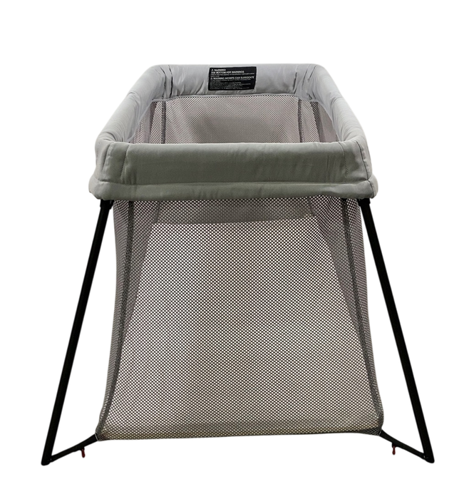 Shop BabyBjorn Travel Crib Light Bundle with Fitted Sheet, Silver at GoodBuy Gear