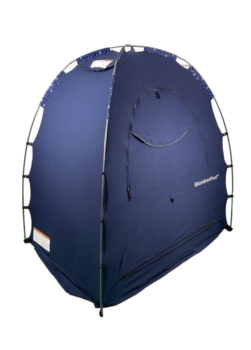 secondhand SlumberPod 3.0 Sleep Canopy with Fan, Navy with Night Sky Accents HIDDEN PICS 4.23