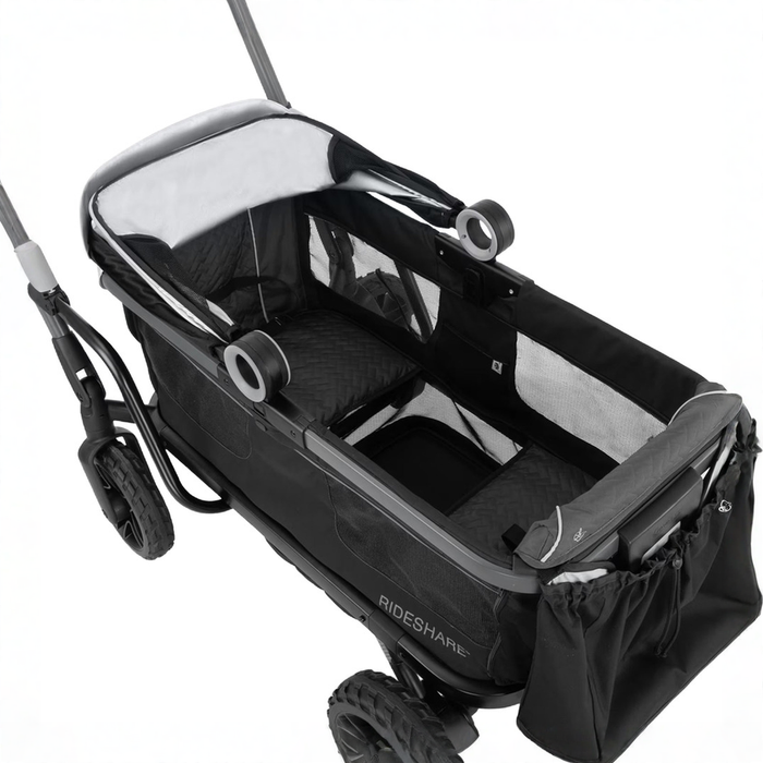 Shop Evenflo Shyft Rideshare All-Terrain Performance Stroller Wagon, 2023, Sterling Black at GoodBuy Gear